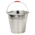 thumbnail image 1 of Lindbes 1pc Stainless Steel Bucket Household Water Bucket Multi-purpose Bucket with Lid, 1 of 6