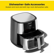 Chefman Turbofry Air Fryer w/ Digital Controls, 8 Qt Capacity, Windowed Basket - Stainless Steel