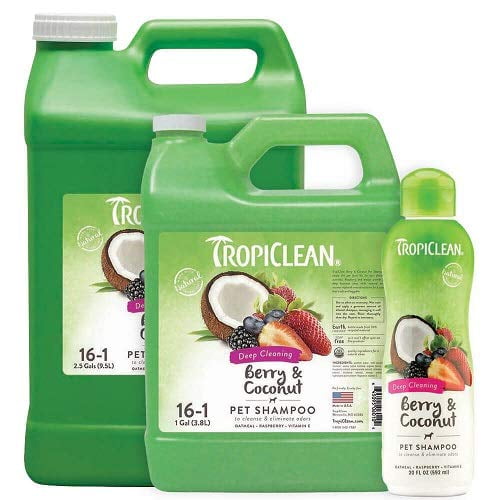 MPP Dog Deep Cleaning Gentle Shampoo Berry Coconut Coat Shine Detangler Pick Size (20 oz)
