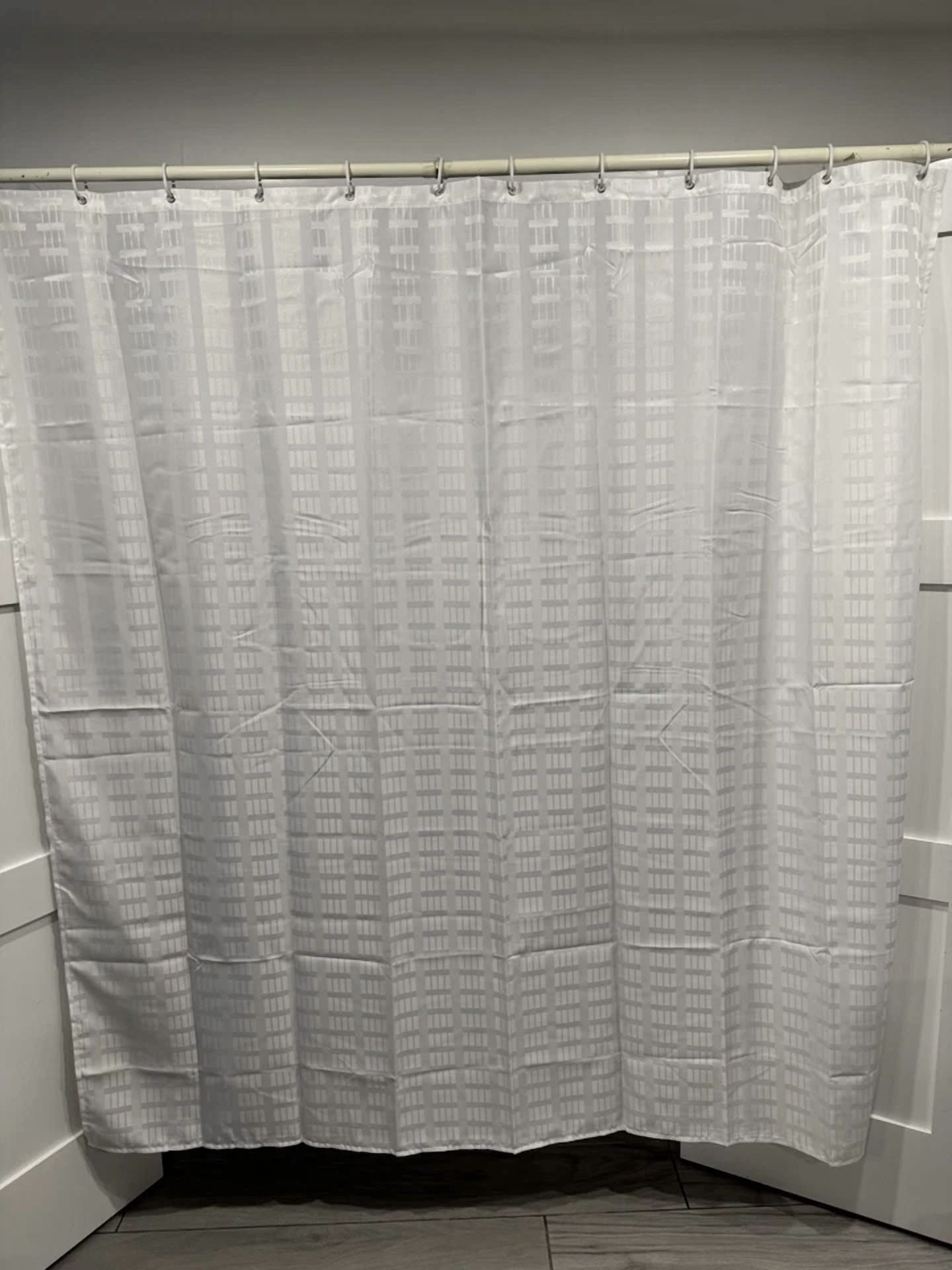 BUTTERFLY- Hotel Fabric Damask Jaqured Heavy Shower Curtain