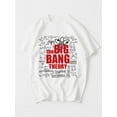 thumbnail image 1 of Big Bang Theory Graphic Cotton T-Shirt for Men - Black Casual Summer Tee with White Print, Comfortable Design, Machine Washable, Casual Sporty Tee, Summer Gifts, 1 of 6