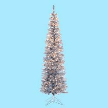 7 Pre Lit Silver Tinsel Winchester Slim Artificial Christmas Tree 7 Pre Lit Silver Tinsel Winchester Slim Artificial Christmas Tree