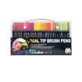 thumbnail image 2 of EGNMCR Double Line Pen Color Hand Account Pen Dream Metal Pen Hand-painted 24 Color Highlighter Marker Pen 3ml Water Color Pen, 2 of 9