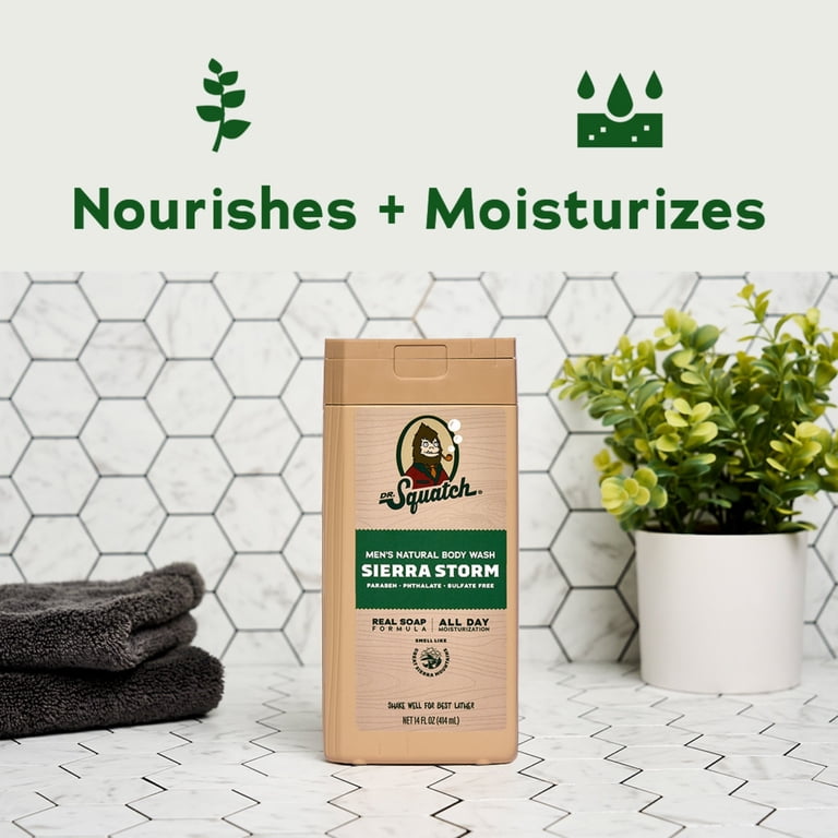 Dr. Squatch Mens Natural Body Wash, Sulfate Free Moisturizing Body