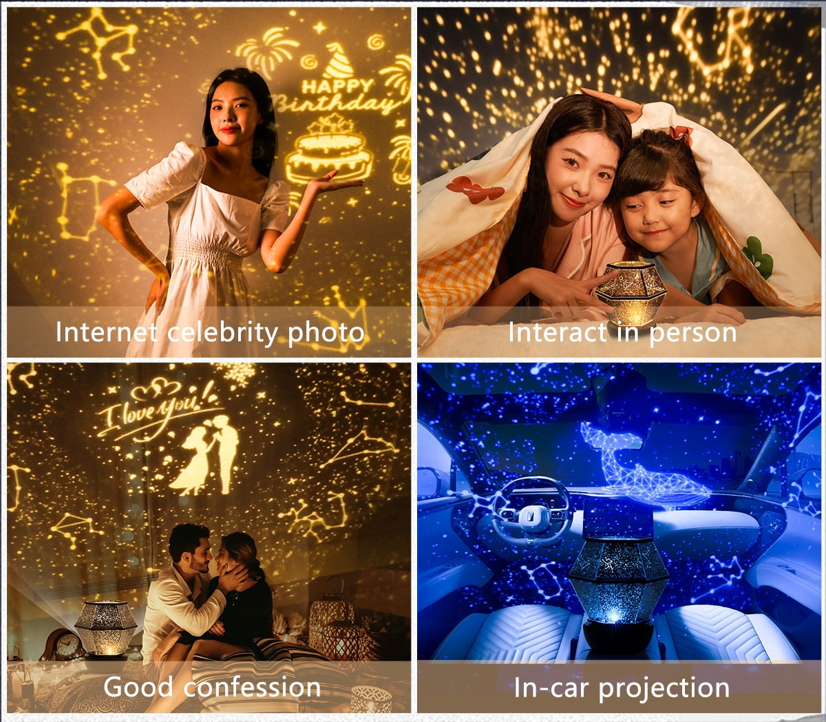 12 Sets of Films, Projector Night Light for Kids, Star Galaxy Projector for Kids Bedroom, Ceiling, Night Light for Baby Girls Boy with 360° Rotating, Birthday, Christmas, Nursery, Room Decor
