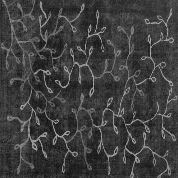 Ahgly Company Indoor Square Persian Gray Bohemian Area Rugs, 6' Square