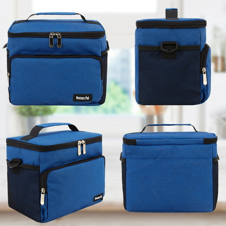Executive Leather Lunch Bag with Waterproof Lining and Optional Insulation