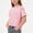 Pink, variant on Afuyipoi Girls Tie- T-shirts(for 1-12), Crew Neck Short Sleeve solid color Daily Wear Summer Tee For Girls Pink 3-4 Years