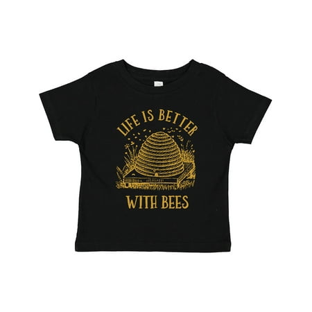 

Inktastic Life s Better with Bees Gift Toddler Boy or Toddler Girl T-Shirt