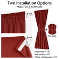 thumbnail image 2 of Cortina de puerta Vatge Christmas roja 137 x 183 cm Blackout, 2 of 9