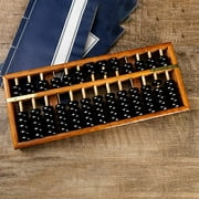 Asian Home Vintage-Style 13 Column Rods Wooden Abacus Professional Soroban Chinese Japanese Calculator Counting Tool (Medium) - 11.25" x 4.75"