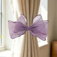 thumbnail image 5 of Boovnll Curtain Tiebacks, Sheer Organza Bow Window Drape Holdbacks, No Drill Cute Curtain Tie Backs for Sheer Curtain Bedroom Living Room,6x4in, 5 of 7