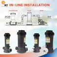 thumbnail image 4 of SUNSOLAR Automatic Chlorinator for Above Ground Pools and In-Ground Pools- Free Standing in-Line - Dispenser Holds 4.2lbs, 4 of 6