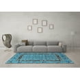 thumbnail image 3 of Ahgly Company Indoor Rectangle Oriental Light Blue Industrial Area Rugs, 7' x 9', 3 of 4