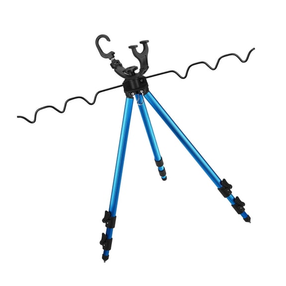 7829 Retractable Aluminum Fishing Rod Rest Tripod Stand for Outdoor Fishing Accessory