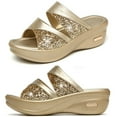thumbnail image 1 of unbranded 1Par Con Suela De Cuña Dorados Para Mujer Uso Casual Cómodos Y Chic, 1 of 8