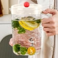 thumbnail image 6 of WNFJR Plastic Pitcher with Lid, Clear Ice Tea Pitcher for Fridge, Large Water Jug Beverage Pitcher with 3 Water Cup(White), 6 of 6