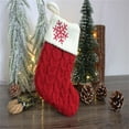 thumbnail image 4 of 1~8PCS New Year Christmas Socks Red Snowflake Alphabet Letters Christmas knitting Stocking Christmas Tree Decoration For Home, 4 of 5