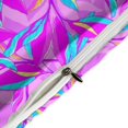 thumbnail image 4 of HAHDAXIA Colorful Plant Dress Pattern Bedding Solid Comforter Set for All Seasons,3 Pieces(1 Comforter+2 Pillowcases),Soft Microfiber Bedding Set Queen(90"x90"), 4 of 7