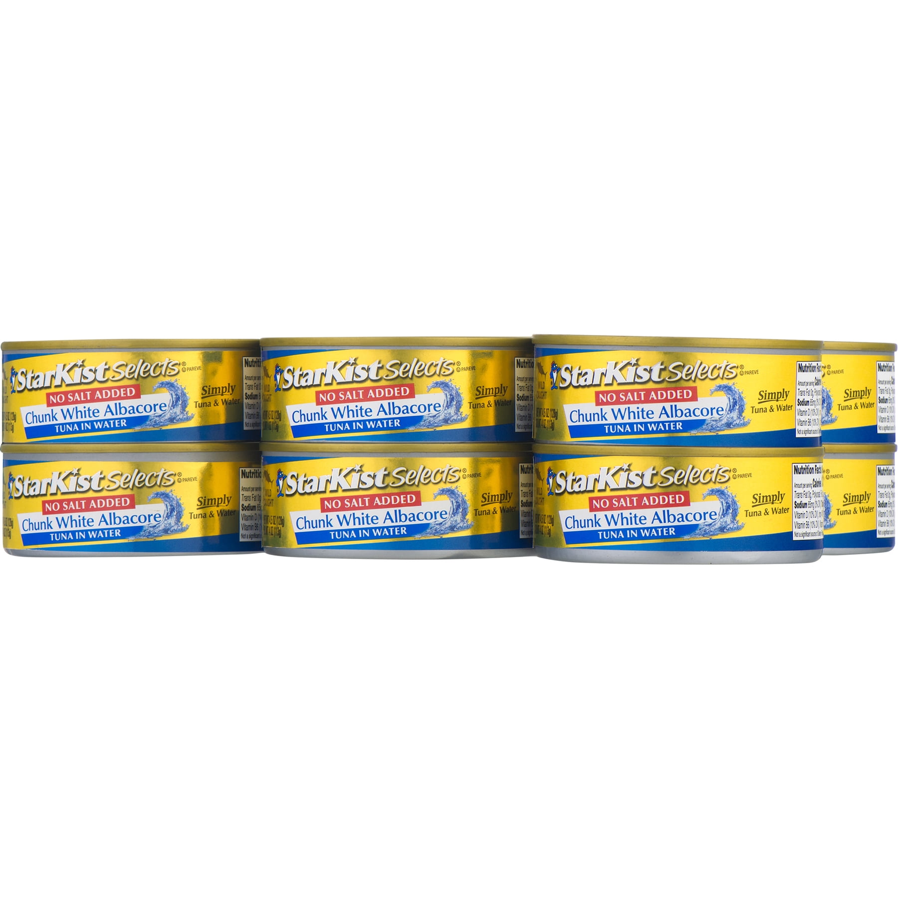 (12 pack) StarKist Selects Chunk White Albacore Tuna in Water, No Salt Added, 4.5 oz Can