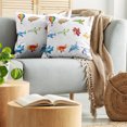 thumbnail image 5 of Ambesonne Cartoon Throw Pillow Cover 2 Pack, Jet Airliner Zeppelin, 20", Multicolor, 5 of 5