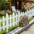 thumbnail image 5 of COM1950s Plastic Garden Fence, Picket Fence Edging for Lawn, Flowerbeds and Plant Borders, Decorative Yard Outdoor Landscape Border Panels, Set of 2, 5 of 7