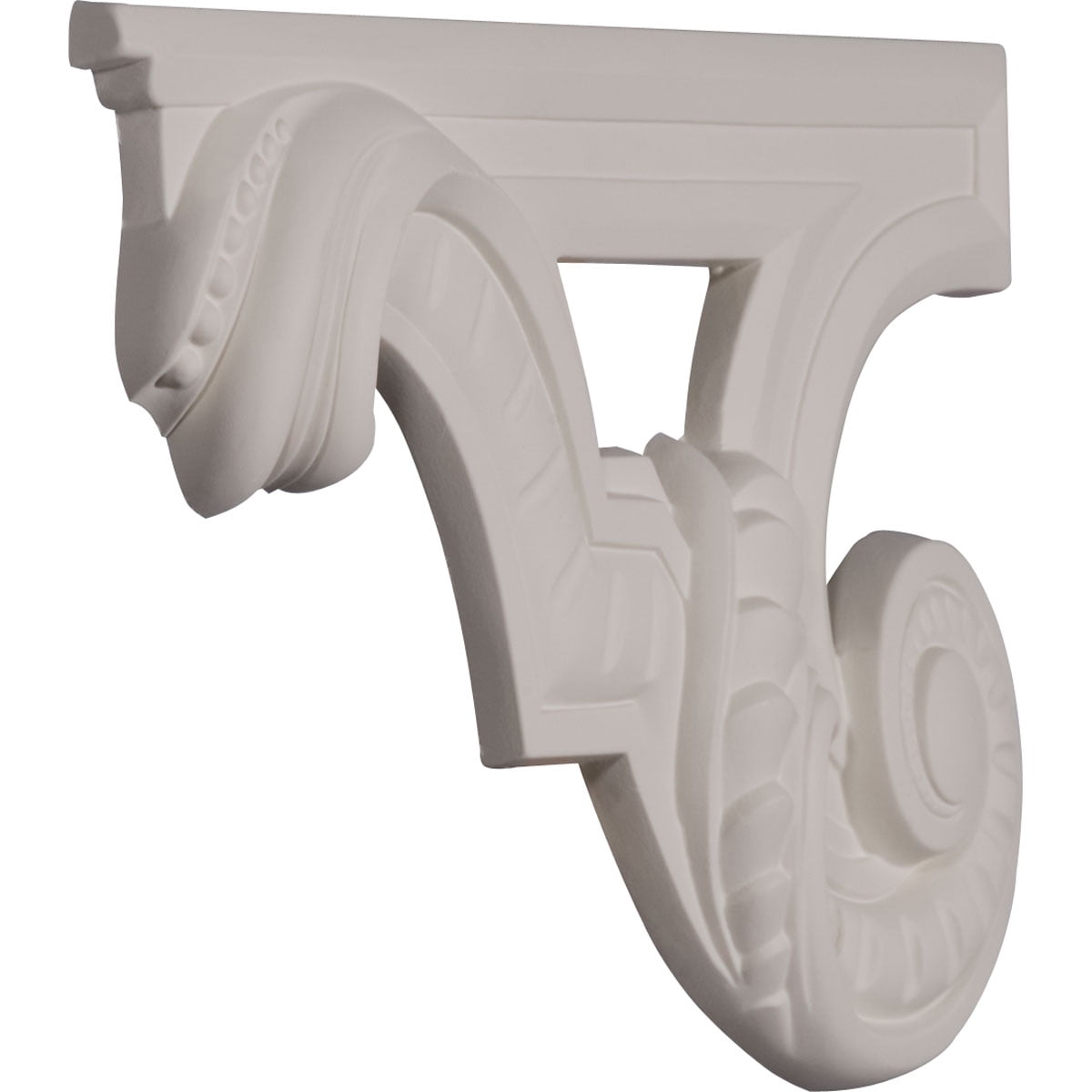 Ekena Millwork 12 3/8"W x 6 5/8"H x 3/4"D Scroll Stair Bracket, Left
