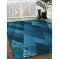 thumbnail image 2 of Ahgly Company Indoor Square Patterned Blue Dress Blue Area Rugs, 6' Square, 2 of 6