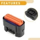 thumbnail image 5 of Conector eléctrico hembra impermeable de 26 pines para ECU automotriz Unique Bargains, conector de cable para coche, barco, RV, 1 pieza, 5 of 6