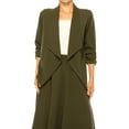 thumbnail image 5 of Women's Solid 2-Piece Set  Open Front Blazer and Matching Midi Aline Skirt, 5 of 8