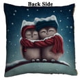 thumbnail image 2 of PKQWTM Little snow owls sitting on the branch Reversible Mermaid Cushion Cover Home Decor Sequin Pillow Case Size 20x20 inches, 2 of 2