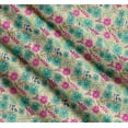 thumbnail image 3 of Soimoi Cotton Cambric Fabric Leaves & Peony Floral Printed Craft Fabric by The Yard 56 Inch Wide, 3 of 7