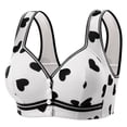 thumbnail image 3 of Blmnix Womens Bra Cotton Bras No Underwire Racerback Bras Bras Black Balconette Bras for Women,48, 3 of 4
