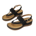 thumbnail image 6 of Willtoo Women's Wedge Sandals Adjustable Buckle Open Toe Slingback Shoes Summer Comfortable Walking Orthopedic Sandals, 6 of 7