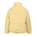 thumbnail image 4 of Veste Matelassée pour Femmes, Comdrip une Courte Veste Rembourrée en Coton Colorée Conçue pour les Femmes avec une Sensation de Pain Veste pour Femmes Jaune P, 4 of 5