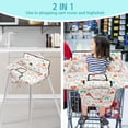 thumbnail image 3 of Shopping Cart Cover for Baby 2-in-30 High Chair Cover with Safety Harness Multifunctional Grey Pattern Cart Covers for Babies Soft Padded Grocery Cart Cover for Baby Boy Girl, 3 of 4