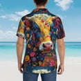 thumbnail image 5 of Salouo Colorful Daisy Sunflower Cow for Hawaiian Shirt for Men,Summer Beach Casual Short Sleeve Button Down Shirts Men's Regular-Fit Short-Sleeve Print Shirt -Large, 5 of 6