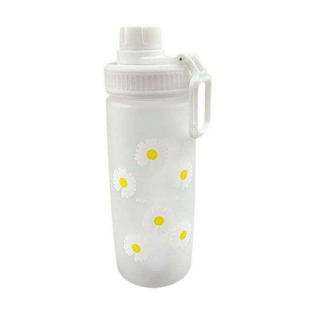 Botellas de Agua Wosthever Plástico Transparente 600ml Con Pajita Margaritas
