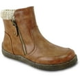 thumbnail image 1 of kozi Canada Women Comfort Casual Ankle Bootie RILEY-4 Fall Boot Wedge Boot Side Zipper Removable Insole Tan Size 8, 1 of 7