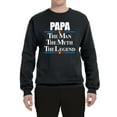 thumbnail image 2 of Wild Bobby,Papa The Man The Myth The Legend Best Daddy Father Gift, Father's Day, Unisex Crewneck Graphic Sweatshirt, Black, Small, 2 of 3