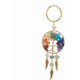 thumbnail image 1 of Llavero redondo plano genérico de 2 piezas con aventurina natural, anillas de hierro, dijes de alas de aleación y piedras preciosas para bolsos. Elegante llavero para mujer, ideal para el móvil., 1 of 3