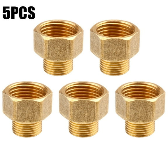 5Pcs Connector Brass Pipe Fittings Water Hose Adapter G 1/2 Female To G 3/8 Male Reducer Fittings Adapters Fasteners Hardware