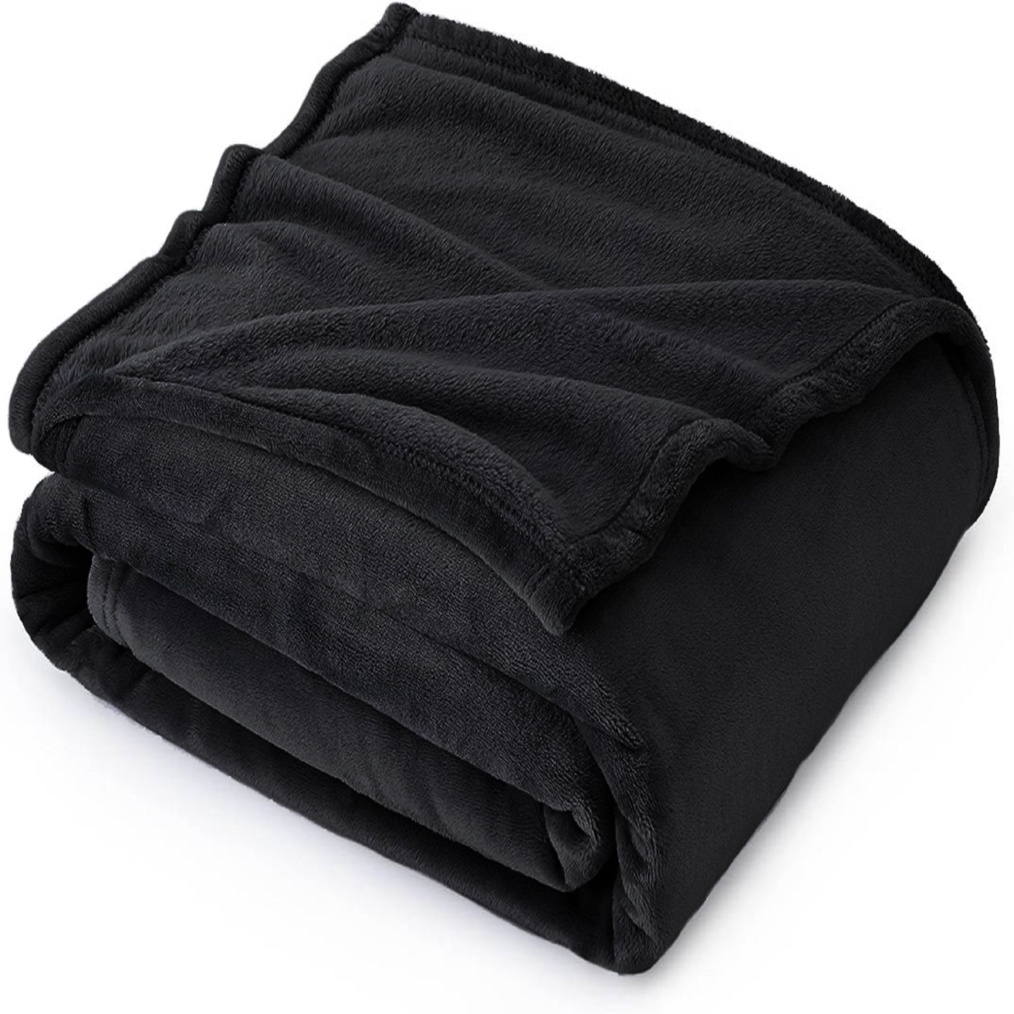 24 pack Trail maker Plush 60”L x 50”W Lightweight Microfiber Sherpa Adult Throw Blankets in Black