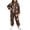 Brown, variant on Cethrio Girls Winter Pajama Sets, 2 Piece Long Sleeve Thermal Soft Girls' Sleepwear White Size 10-12
