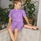 thumbnail image 4 of Balery Lilac Glittering Conjunto de Pijama Infantil de Manga Corta con Estampado – Ropa de Dormir de Algodón Suave-Medium, 4 of 6