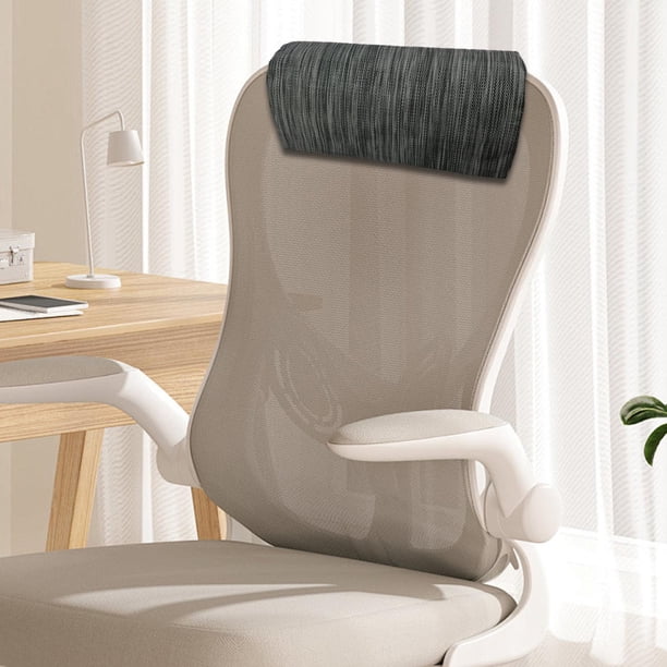 Cabeza reclinable de almohada de almohada de soporte para el cuello de la cabeza extraíbles de cojín acolchado suave para silla de juego silla de Gris negro