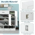thumbnail image 4 of DEALTOPS Modern Minimalist Shoe Cabinet with Ample Storage Space and Adjustable Shelves, Freestanding Wooden Shoe Rack for Entryway - White, 4 of 8