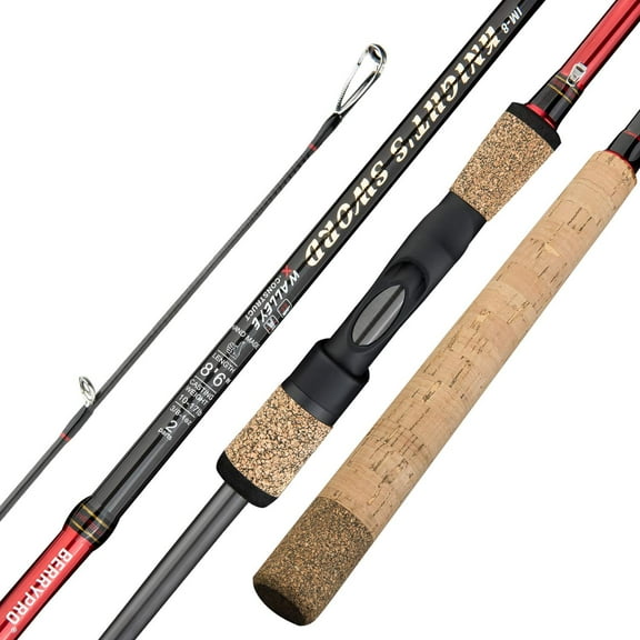 BERRYPRO Salmon Fishing Rod Steelhead Spinning Rod IM8 Carbon Walleye Fishing Rod(9'-2PC)