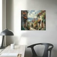 thumbnail image 4 of Wall Art in Tuscany Town, Italy, Mediterranean Town, Street Canvas Printmaking, Landscape Painting, Preparing to Hang Farmhouse Decoration, Canvas Painting 16 x 12 in/20 x 16 in, 4 of 6