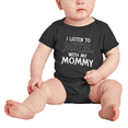 thumbnail image 2 of I Listen to Metal with My Mommy Cute Newborn Infant Baby Girl Boys Romper, 2 of 5